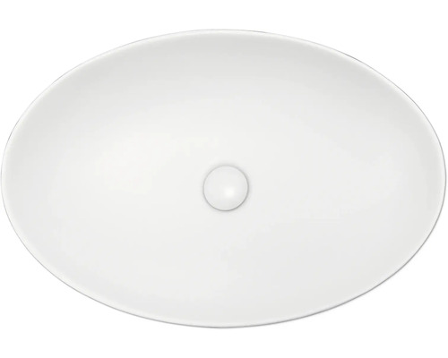 Vue de dessus d''un lavabo ovale