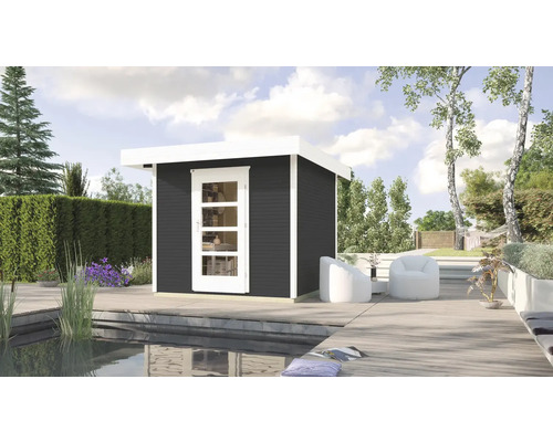 Abri de jardin weka Designhaus 172 taille 1 avec plancher 249 x 284 cm anthracite Abri de jardin weka Designhaus 172 taille 1 avec plancher 249 x 284 cm anthracite