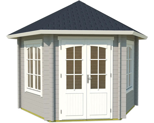 Abri de jardin avec porte double et fenêtres