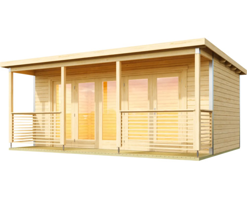 Holz Gartenhaus mit Veranda und Doppeltür