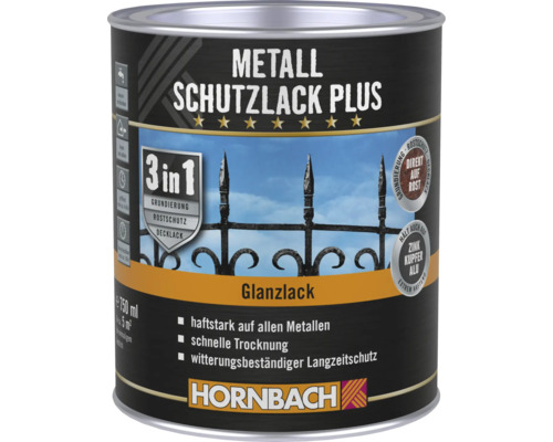 Peinture de protection du métal Plus HORNBACH gris signalisation brillant 750 ml