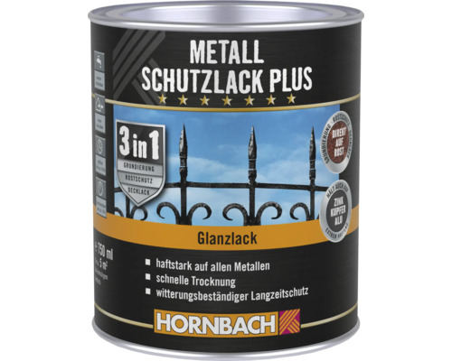 HORNBACH Metallschutzlack Plus glänzend weiss 750 ml