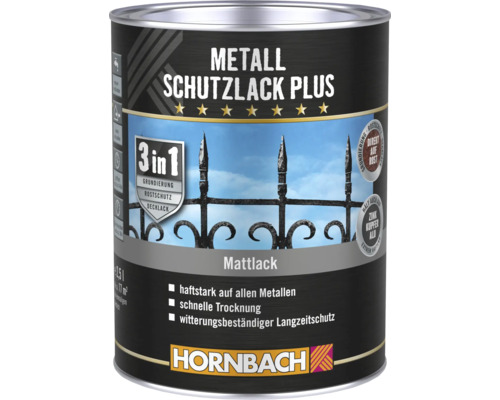 Peinture anti-rouille Plus HORNBACH mat anthracite 2,5 l