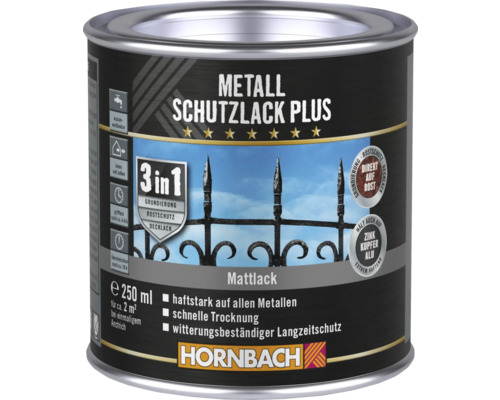 HORNBACH Metallschutzlack Plus matt weiss 250 ml