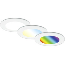 LED Spots encastrable 3 x 4,8 W 450 lm 3000-6500 K RGB blanc-thumb-1