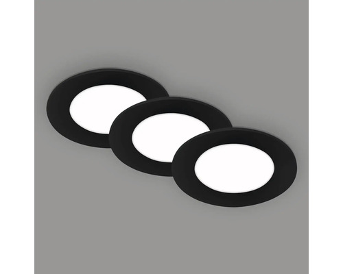 Drei runde LED Einbaustrahler
