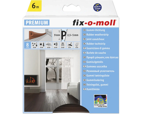 fix-o-moll P-Profildichtung selbstklebend braun 6 m 5,5 x 9 mm