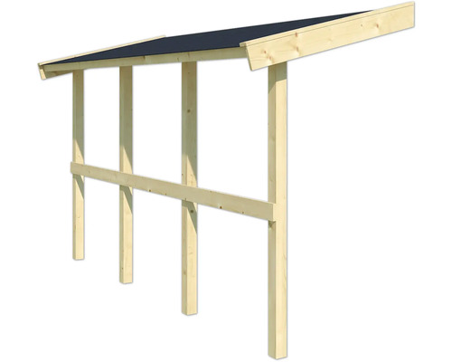 Abri en bois avec toit