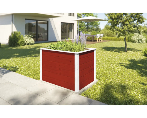 Jardinière surélevée classique weka Modulaire 98 x 69 x 69 cm rouge