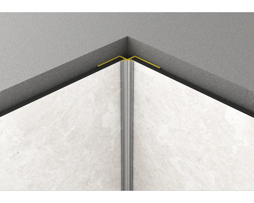 Raccord pour angle rentrant ROCKO TILES 2800 mm argent