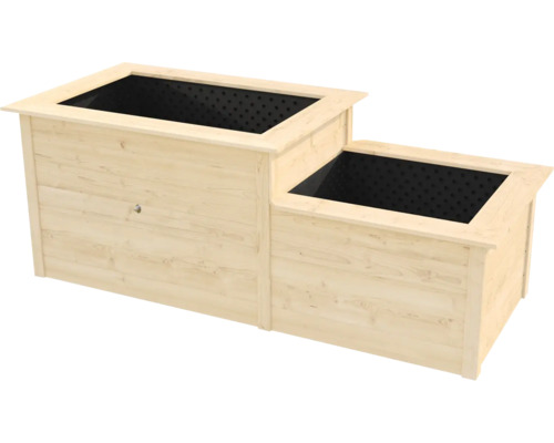 Jardinière en bois à deux niveaux