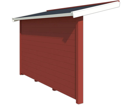 Stockage de bois avec toit pour protéger le bois de chauffage