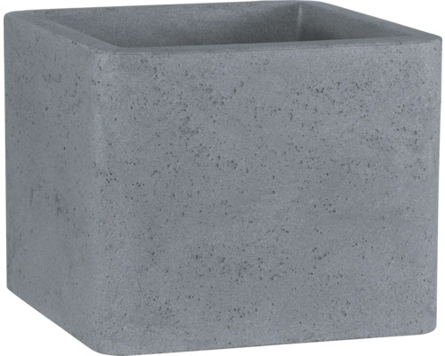 Pot de fleurs geli Cube carré en plastique 29,5x29,5x28 cm couleur béton clair