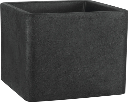 Pot de fleurs geli Cube carré en plastique 49 x 49 x 39 cm anthracite