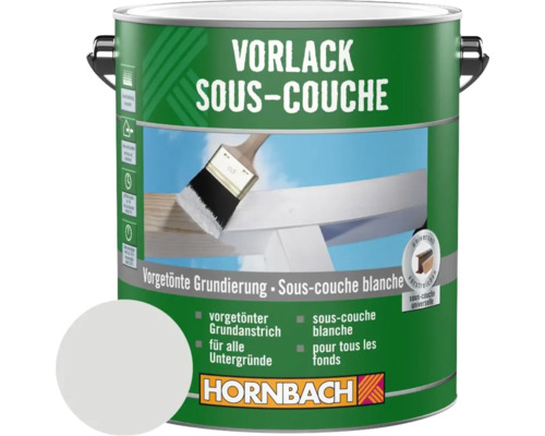 HORNBACH Vorlacken grau 2 l Vorlack Grundierung für alle Untergründe im Farbeimer