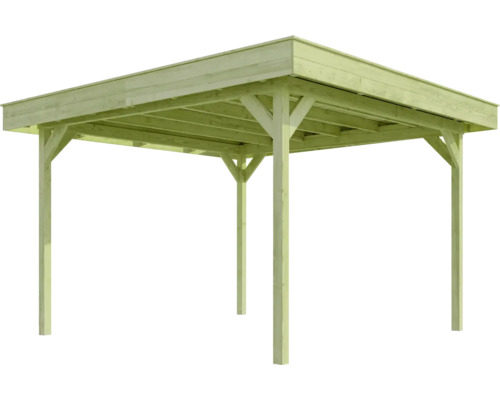 Holzcarport mit Flachdach