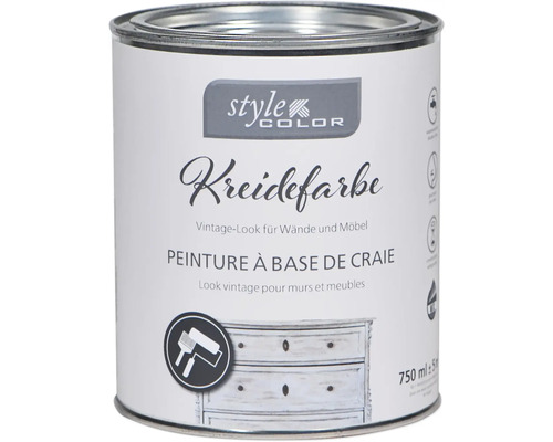 Peinture à la craie StyleColor stone grey 750 ml Boîte de peinture à la craie pour murs et meubles