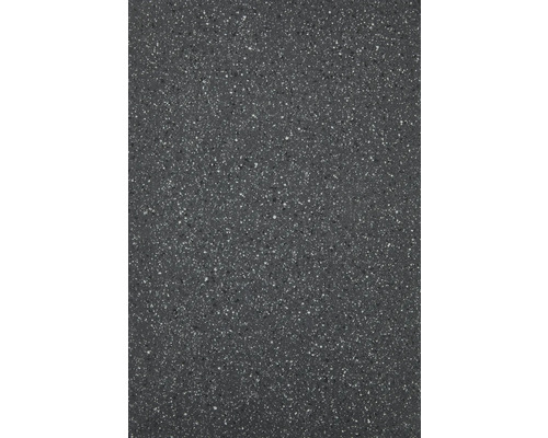 PVC-Boden Maxima meliert anthrazit 990D 400 cm breit (Meterware) Nahaufnahme einer dunklen Arbeitsplatte mit gesprenkelter Textur