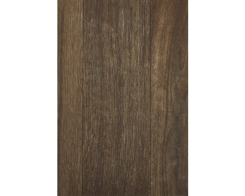 Sol PVC Maxima aspect lames en bois marron foncé 369M lames 10x100 cm largeur 200 cm (au mètre)