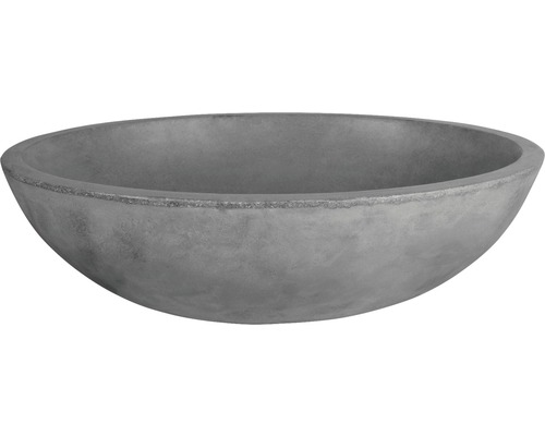 Differnz Aufsatzwaschbecken Dias 50 x 38 cm Beton anthrazit matt 38.251.24 Graue Waschschüssel aus Steingut