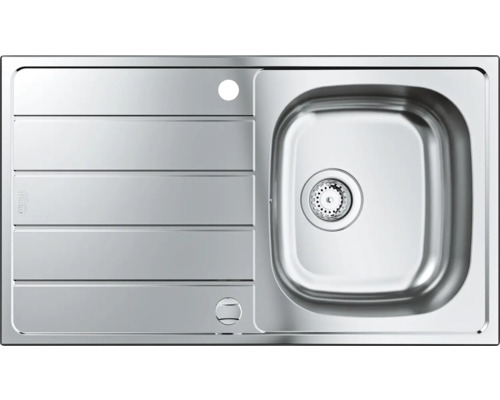 Évier en acier inoxydable avec égouttoir