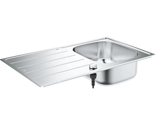 Évier en acier inoxydable avec égouttoir