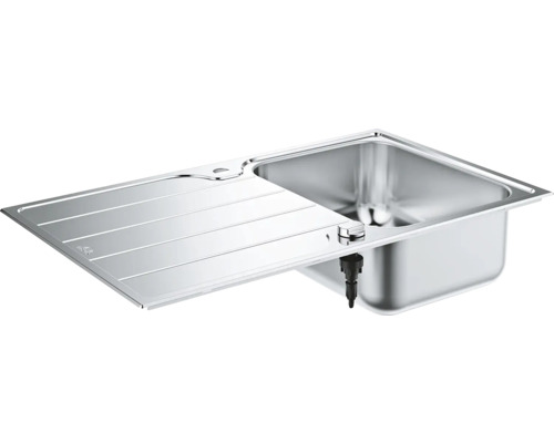 Évier en acier inoxydable avec égouttoir