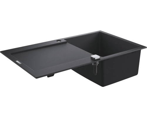 Évier composite avec égouttoir GROHE K500 860x500 mm noir-granite 31644AP0 Évier de cuisine noir avec égouttoir