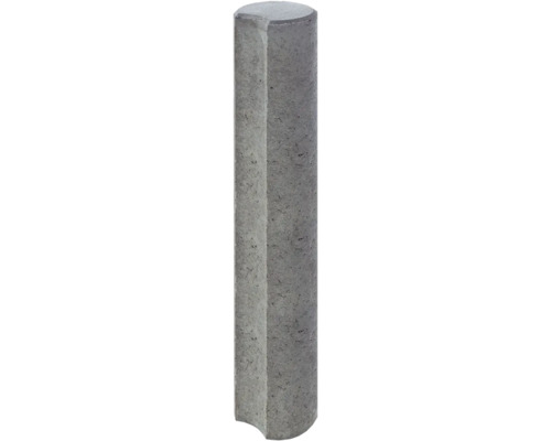 Palissade iMount ronde avec gorge gris 15x100 cm Poteau en béton gris avec dessus arrondi