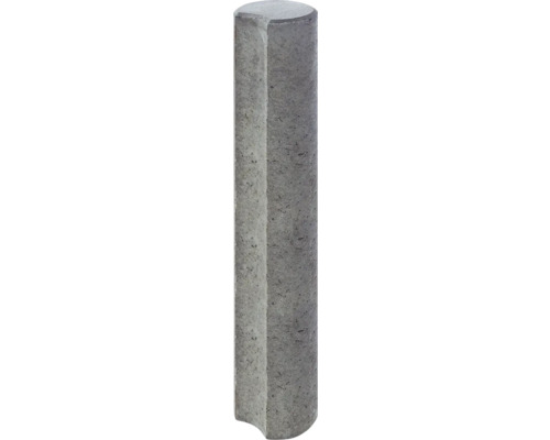 Palissade iMount ronde avec gorge gris 11x100 cm Palissade en béton pour le jardin