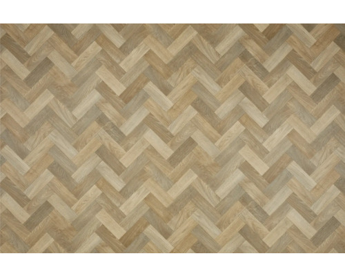 PVC-Boden Giant Fischgrät-Optik natur FB532 Dielen 8x24 cm 400 cm breit (Meterware) Verlegung von Laminat im Fischgrätmuster