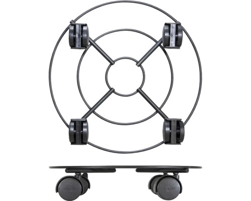 Pflanzenroller aus Metall mit vier Rollen