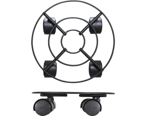 Support à plantes en métal avec roulettes