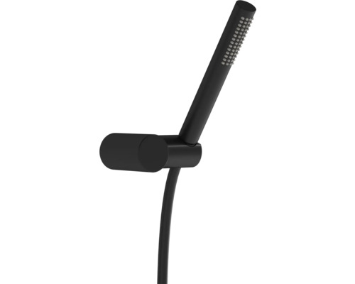 Kit douchette VitrA Origin y compris flexible de douche 1500 mm noir mat A4554336WTC Douchette avec flexible de douche et support