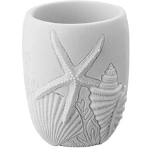 Gobelet à brosse à dents avec décor étoile de mer et coquillage