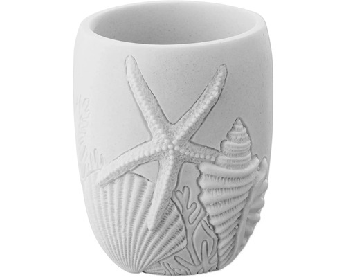 Zahnputzbecher mit Seestern und Muscheldekor