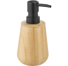 Distributeur de savon en bambou avec pompe noire