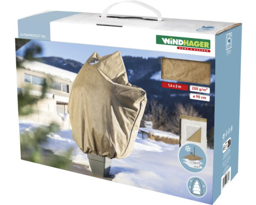 Protection hivernale housse en intissé Windhager ULTRAPROTECT L 1,4 x 2,0 m beige intissé 200 g / mètre carré Windhager Home & Garden Ultraprotect XXL emballage de protection des plantes