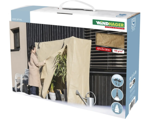 Protection hivernale housse en intissé Windhager housse en intissé EASY UP XXL intissé 100 g / mètre carré rectangulaire Voile d''hivernage Windhager Easy Up XXL pour la protection des plantes en hiver