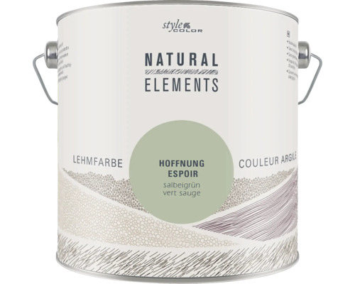 Peinture murale StyleColor NATURAL ELEMENTS sans conservateurs espoir vert sauge 2,5 l