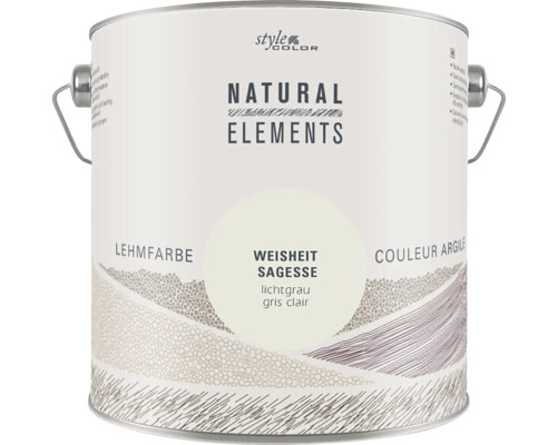 Peinture murale StyleColor NATURAL ELEMENTS sans conservateurs sagesse RAL 7035 gris clair 2,5 l