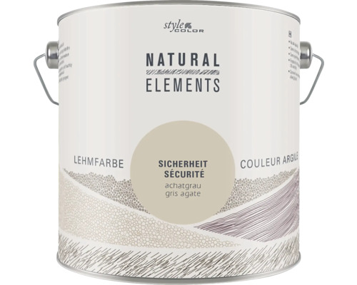 Peinture murale StyleColor NATURAL ELEMENTS sans conservateurs sécurité gris 2,5 l