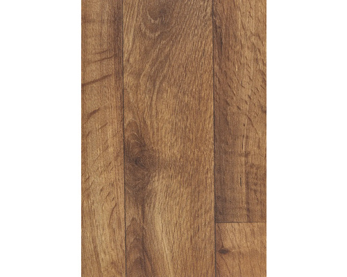 PVC-Boden Terni Holzdielenoptik nuss FB744 Dielen 11x100 cm 300 cm breit (Meterware) Nahaufnahme von Holzbodenpaneelen