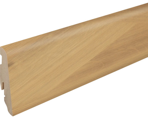Plinthe FU060L1 Milano Reale FOFA08Q plaxé 2400 x 58 x 19 mm Plinthe en bois avec bord arrondi