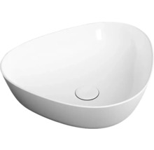 Vasque à poser blanche de forme asymétrique