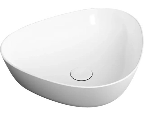 Vasque à poser blanche de forme asymétrique