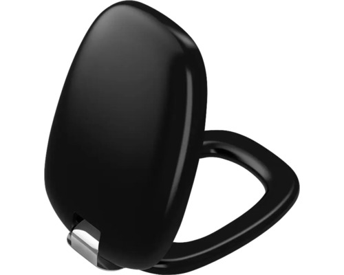 Abattant de WC noir avec fermeture amortie