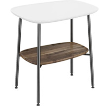 Table d''appoint avec surface de rangement, pieds de table en métal