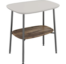 Table d''appoint avec plateau et étagère en bois