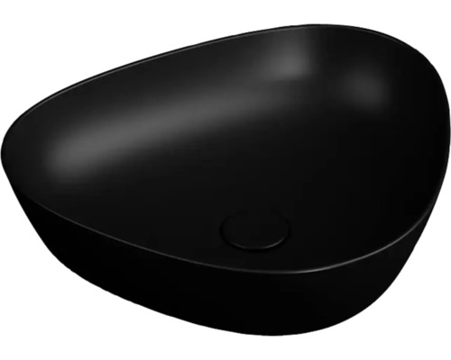 Vasque à poser noire de forme asymétrique